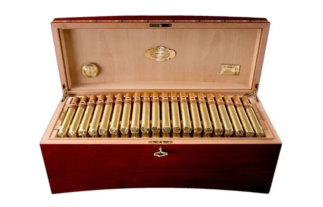 A cabinet of Habanos