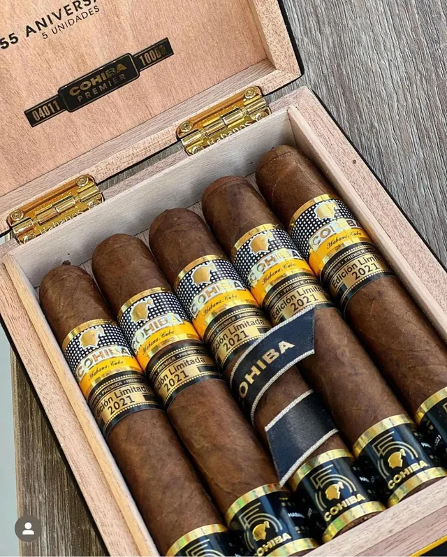 Cigars from a cabinet