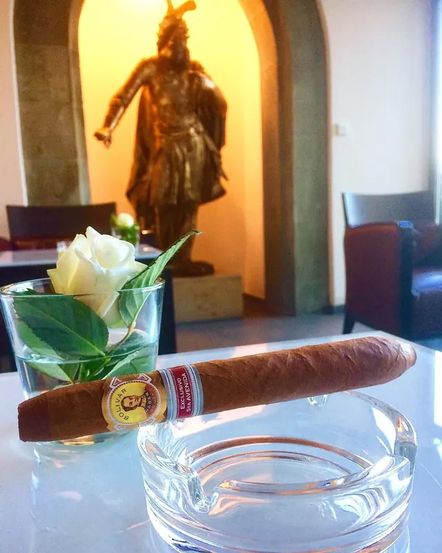 A cigar resting on an ashtray
