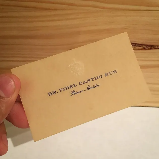 Fidel Castro’s business card, circa 1959–1976